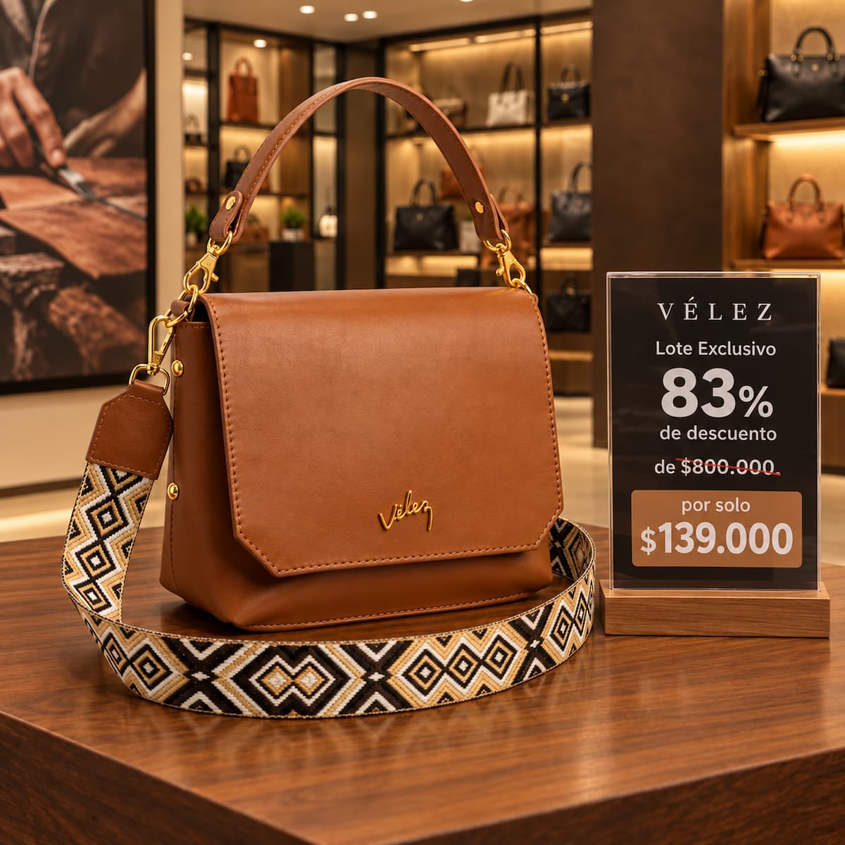 Bolso Carriel en Cuero Premium - 83% De Descuento